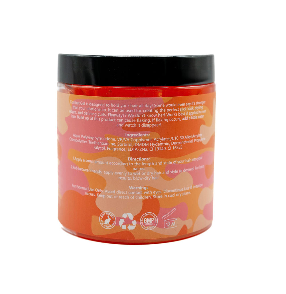 Combat Gel size comparison 500ml highlights value for frequent styling