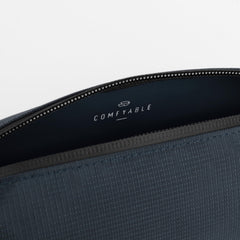 Comfyable close-up of water-resistant polyester fabric showing durable easy-clean surface