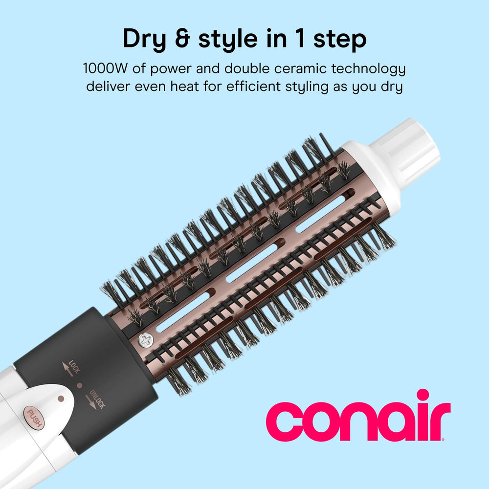 Conair 1.25-inch thermal brush close-up offering precision for short layers