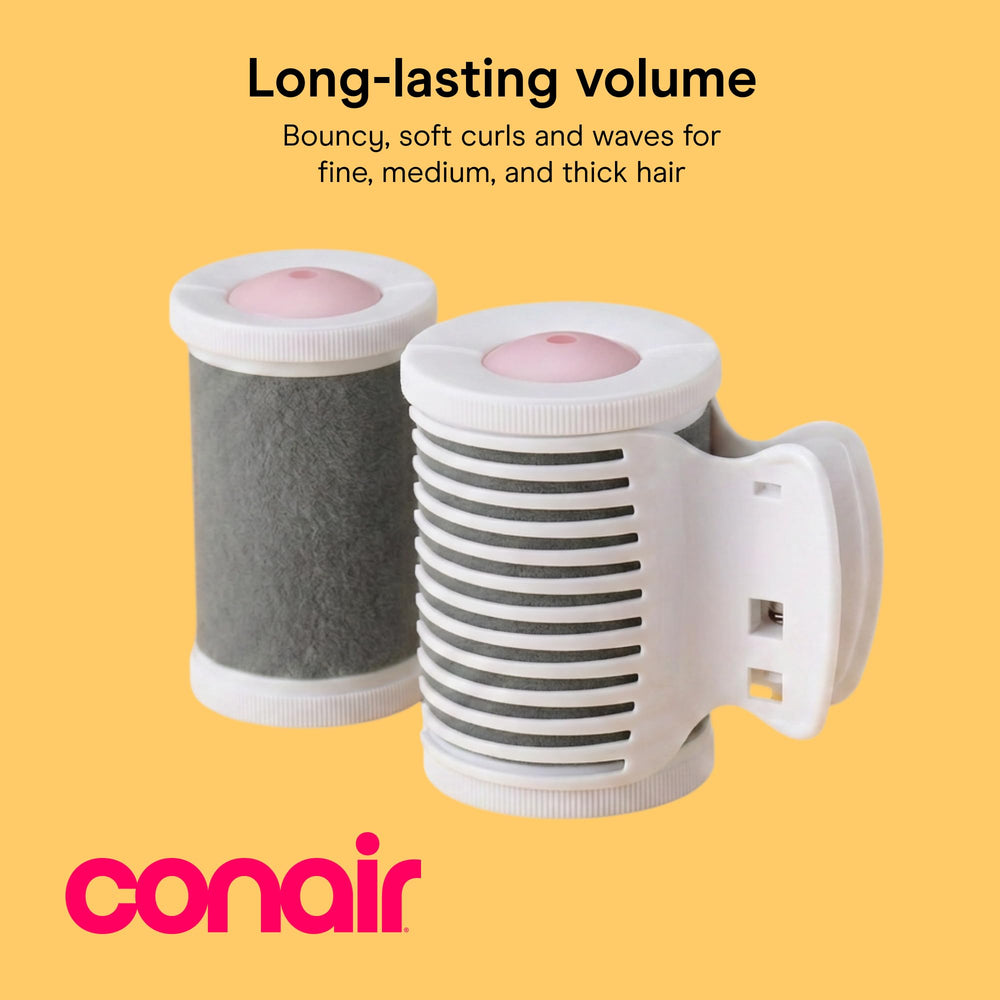 Conair ceramic roller closeup flocked texture protecting hair with even heat
