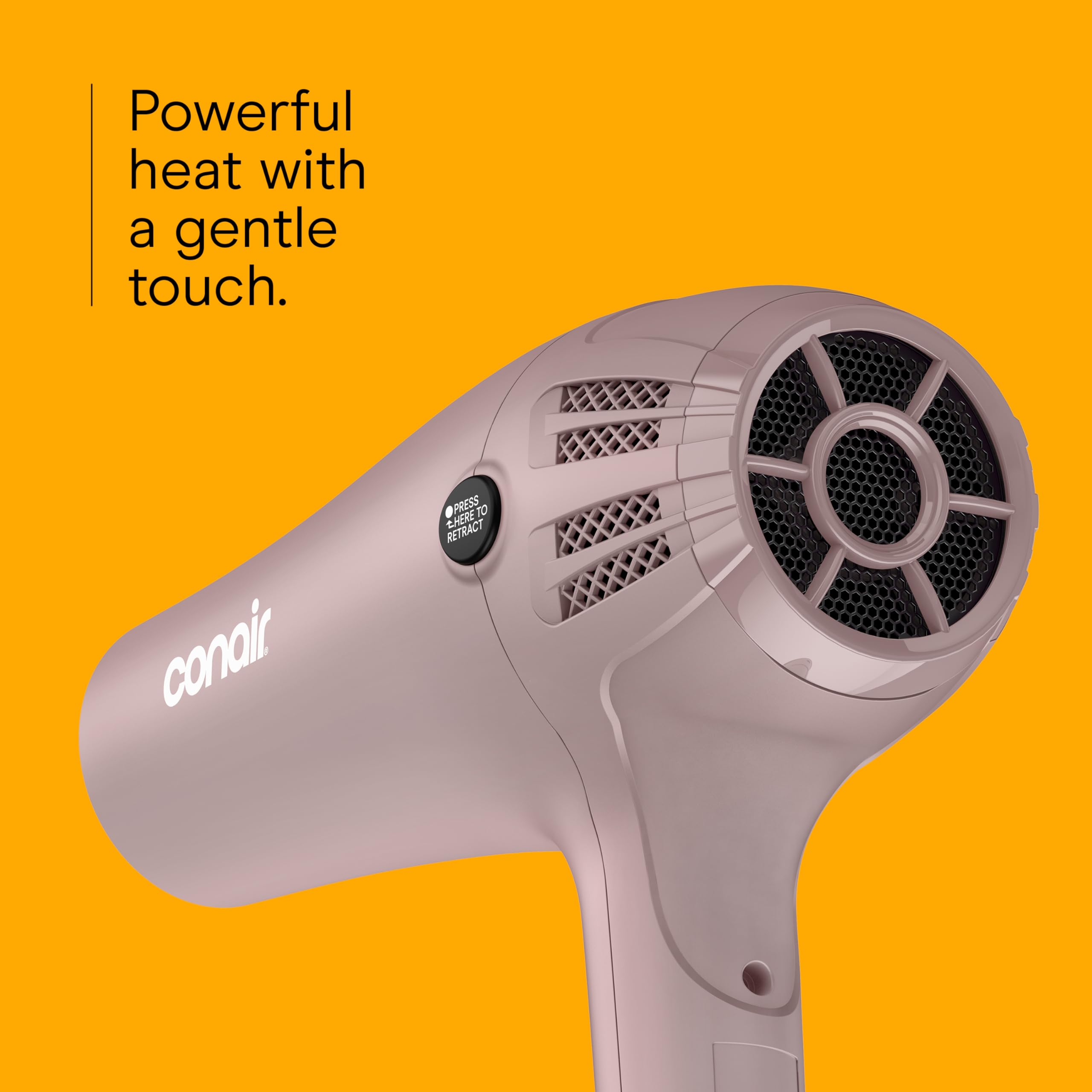 Conair concentrator narrow nozzle closeup for precise smoothing and straightening