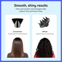 Conair concentrator nozzle detail for precise smoothing and styling control
