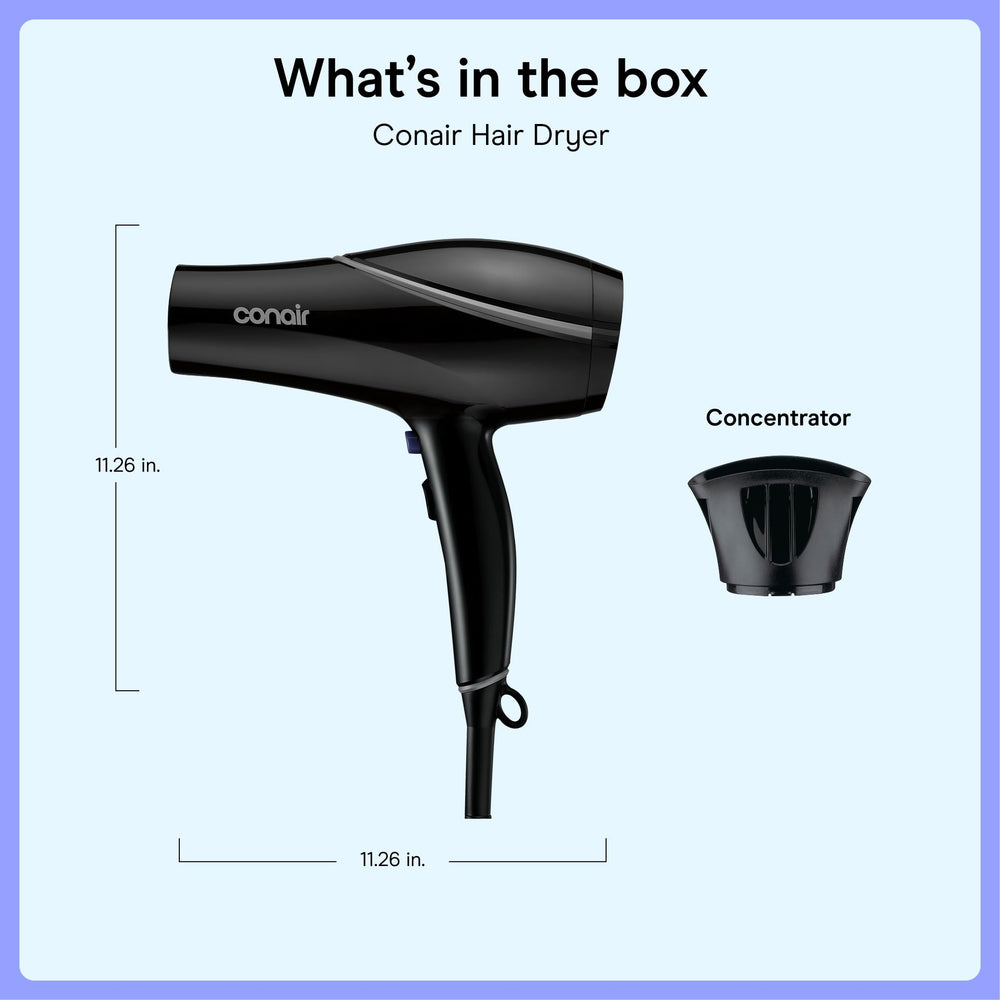 Conair cord and controls detail showing simple settings for easy operation
