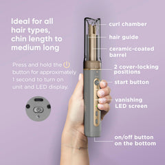 Conair Curl Secret MINI barrel cover detail protecting scalp and preventing burns