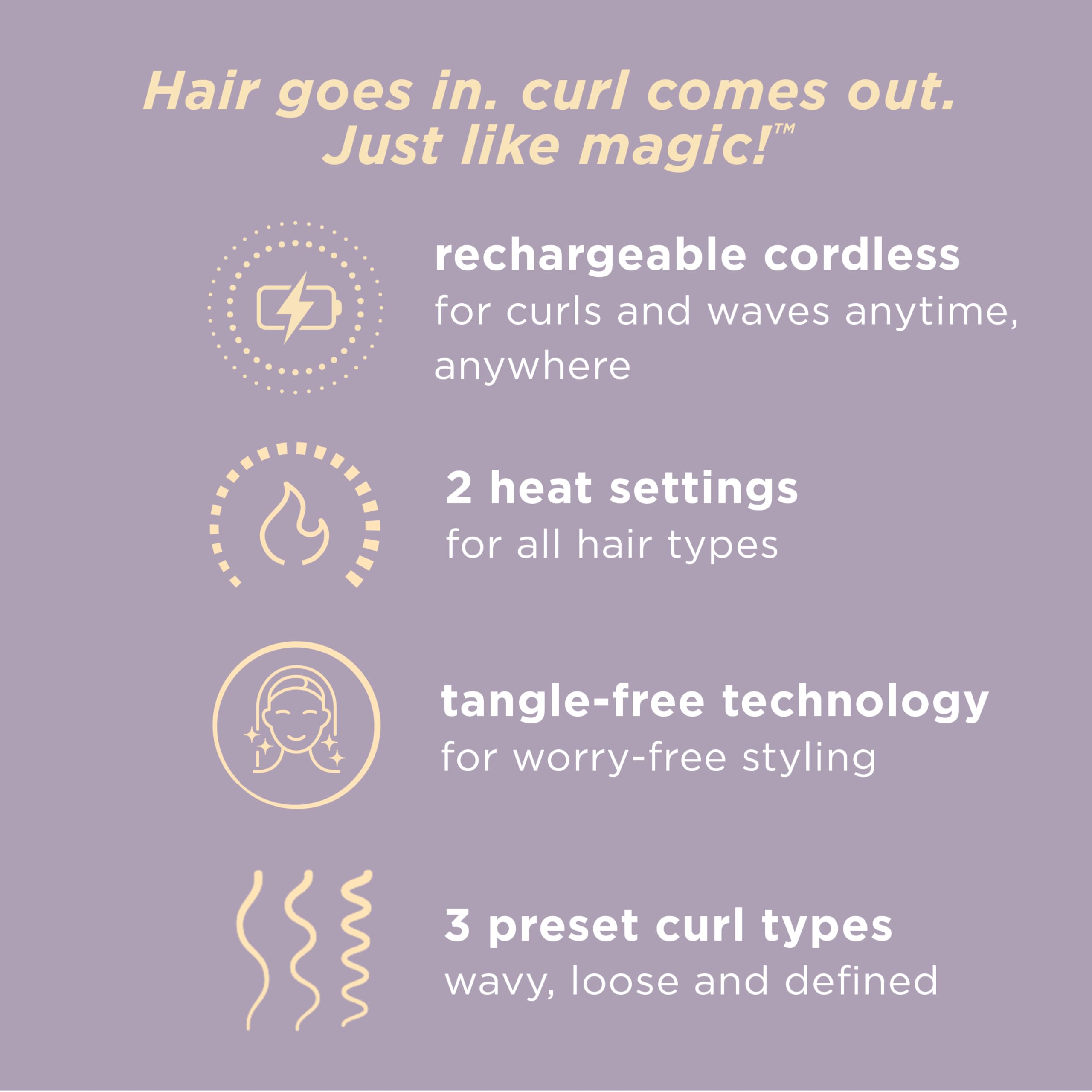 Conair Curl Secret MINI close-up of curl chamber highlighting tangle-free benefit