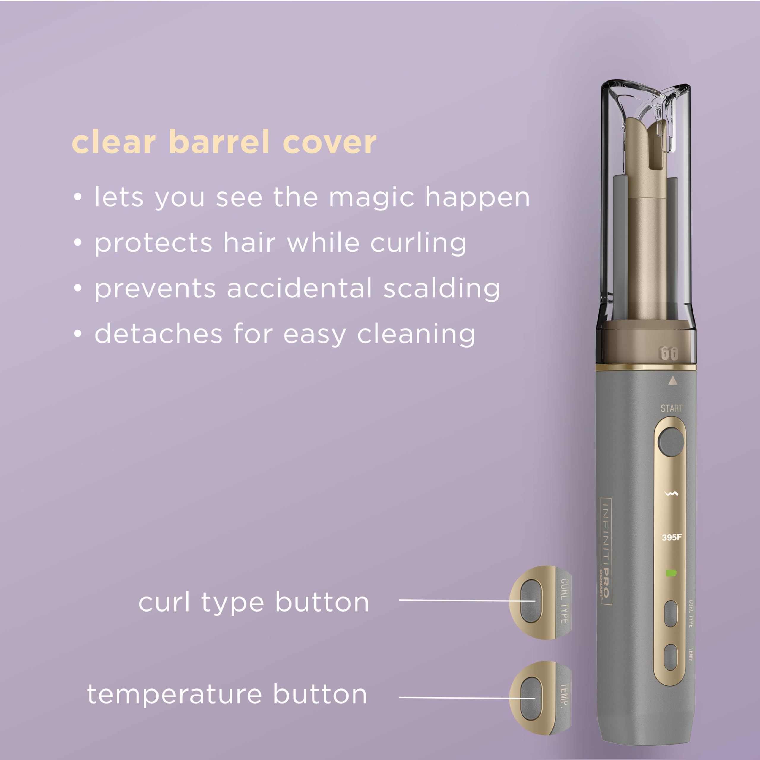 Conair Curl Secret MINI packaging and charger showing rechargeable convenience