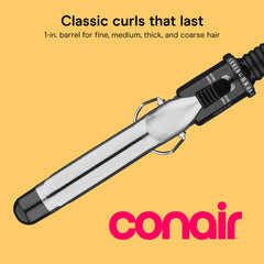 Conair barrel close-up highlighting multi-layer surface for even heat and smooth curls
