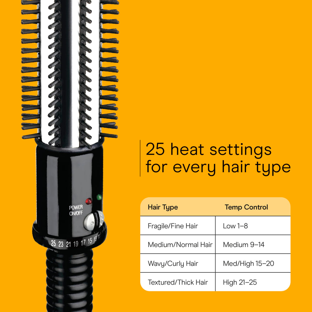 Conair brush in hand displays lightweight design to reduce wrist strain