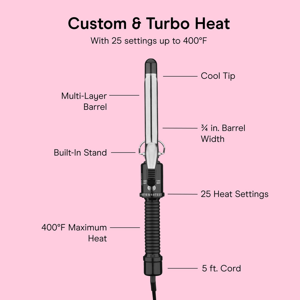 Conair curling iron used on short hair to create tight spiral ringlets