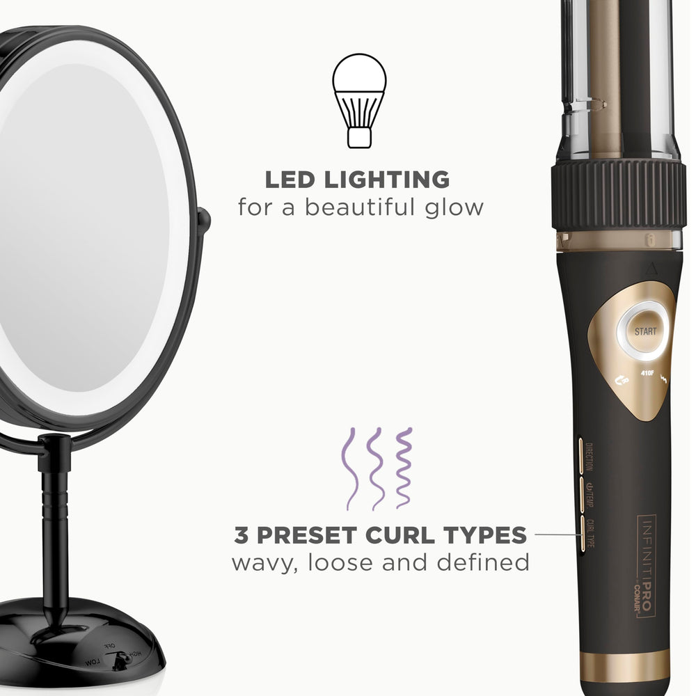 Conair Curl Secret in use on hair producing consistent long-lasting curls