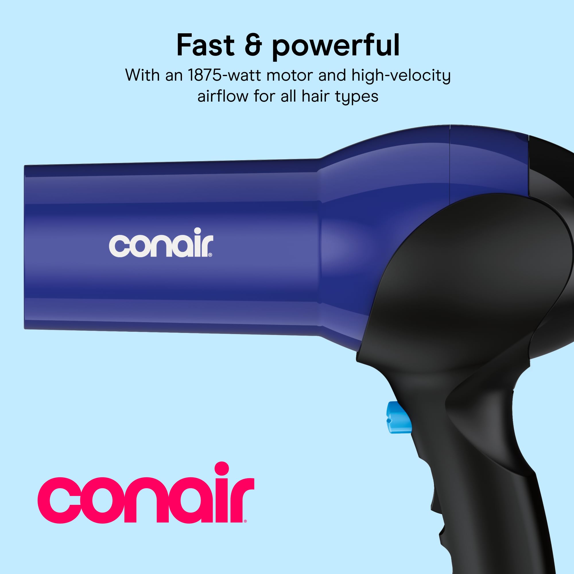 Conair diffuser attachment closeup demonstrating curl-friendly airflow for definition
