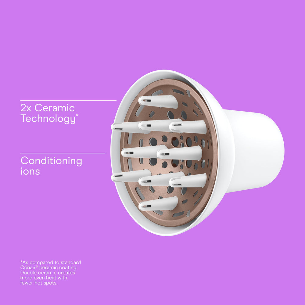Conair close-up of volumizing fingers providing gentle root lift