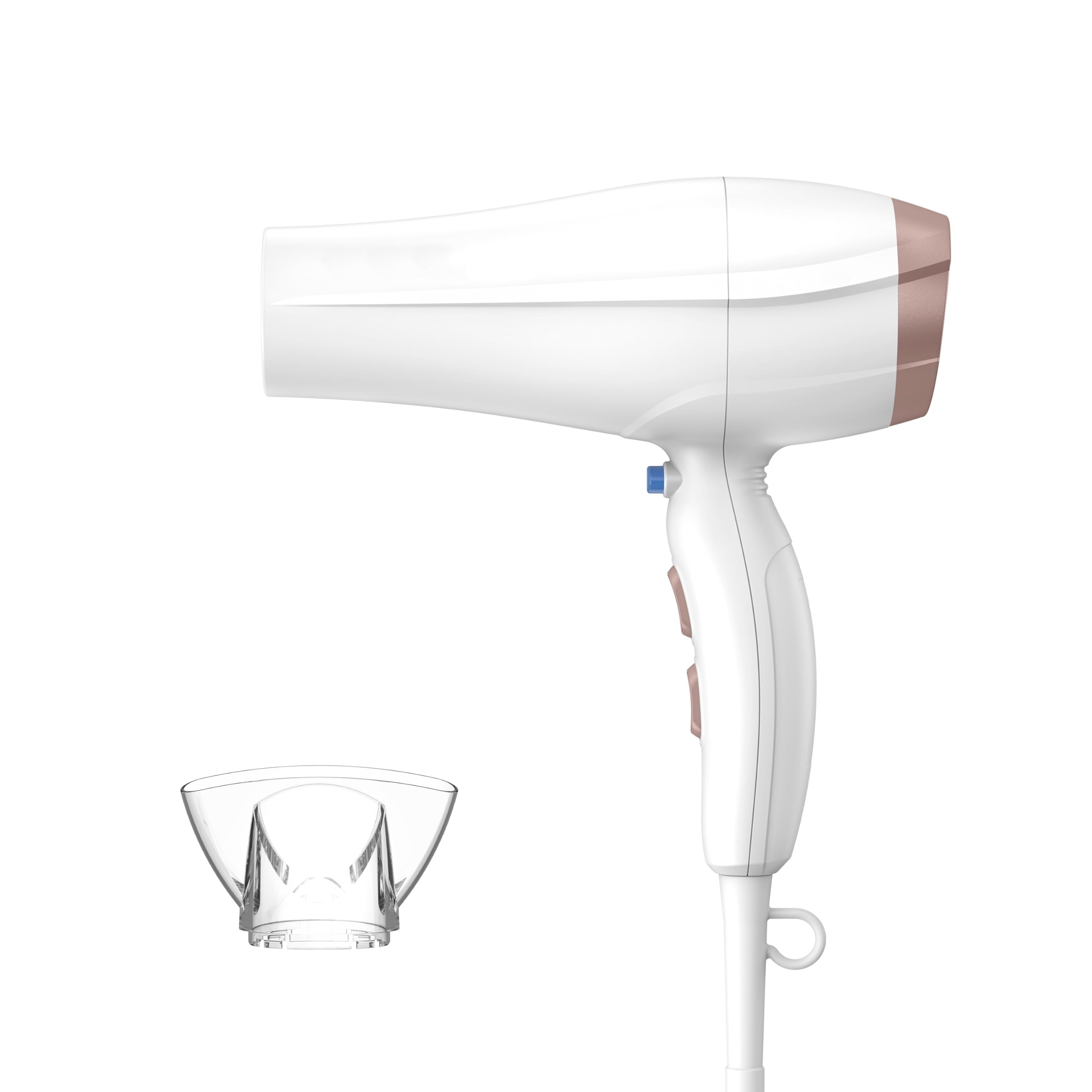 Conair double ceramic hair dryer front view showing controls and finish for easy styling