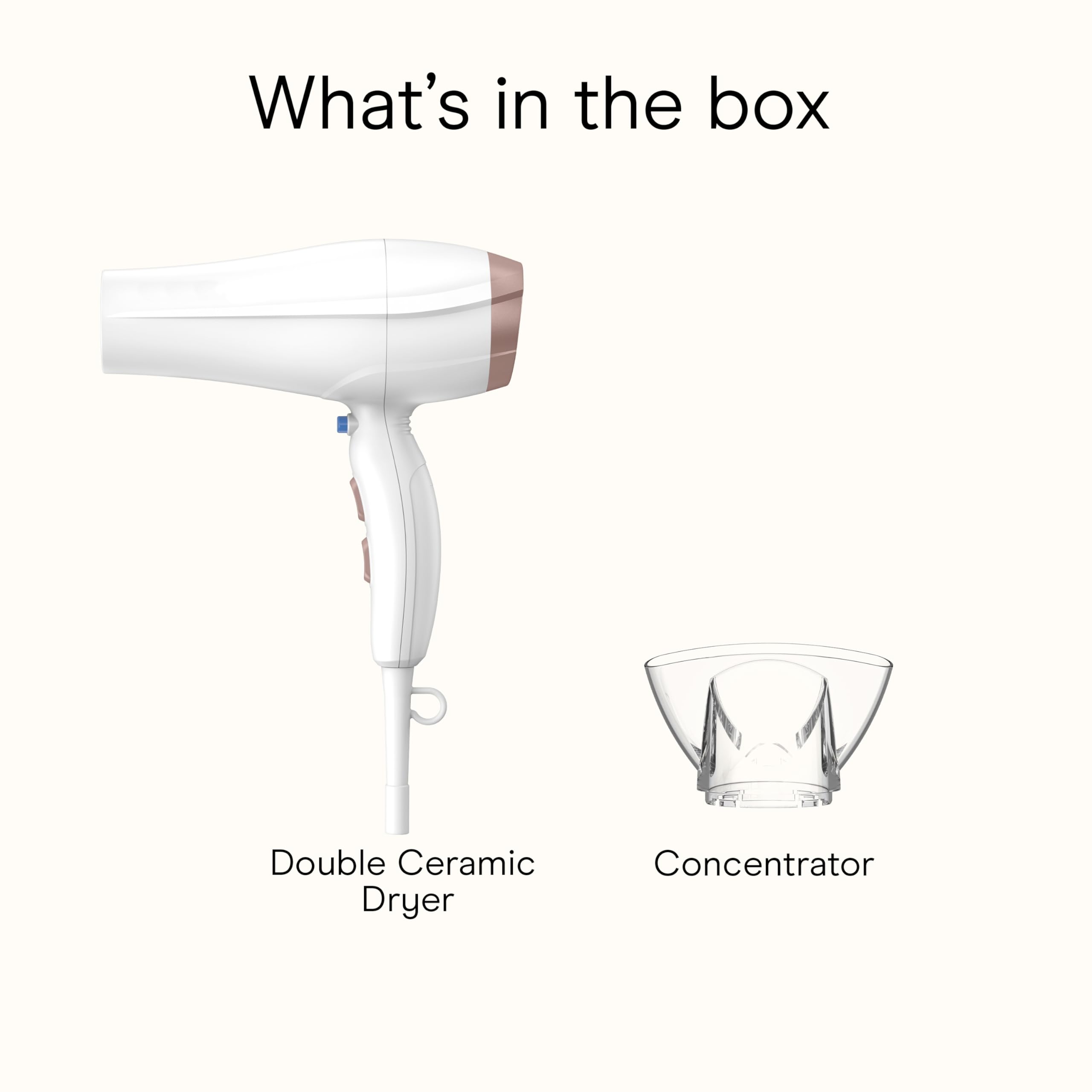 Conair double ceramic hair dryer on bathroom counter creating a polished, modern look