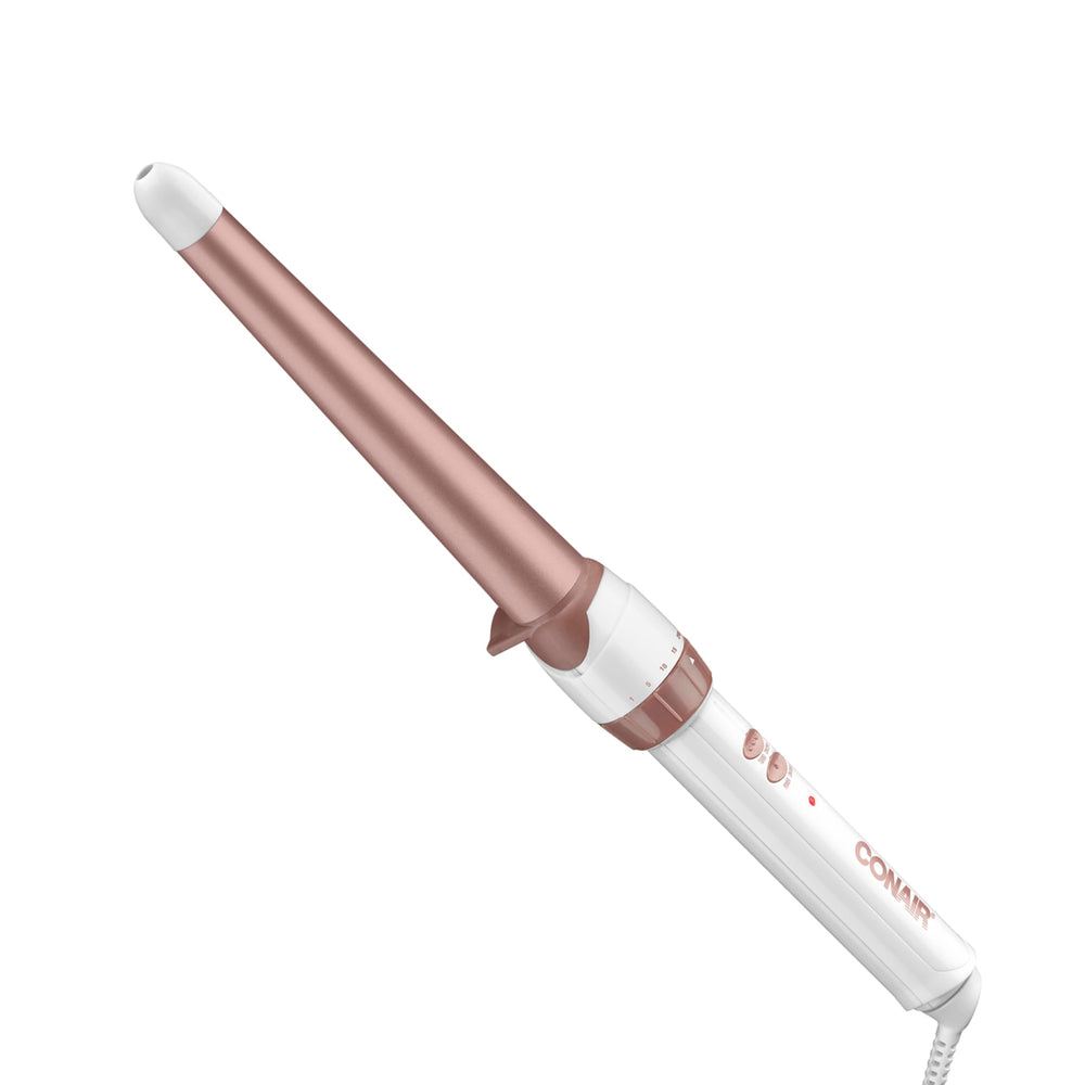 Conair front view of double ceramic tapered wand showing sleek design and ease