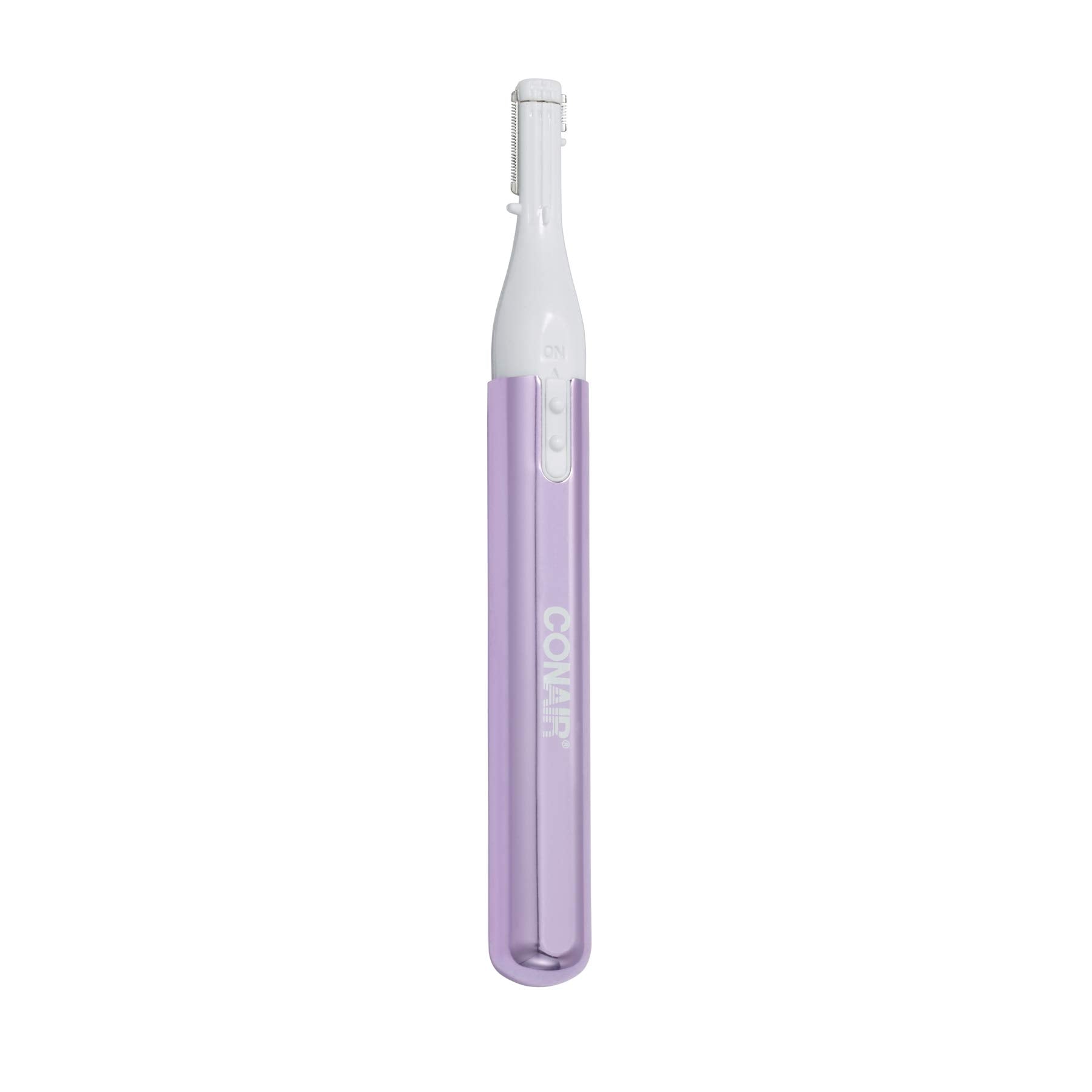 Conair trimmer front view showing compact cordless design and easy grip benefit