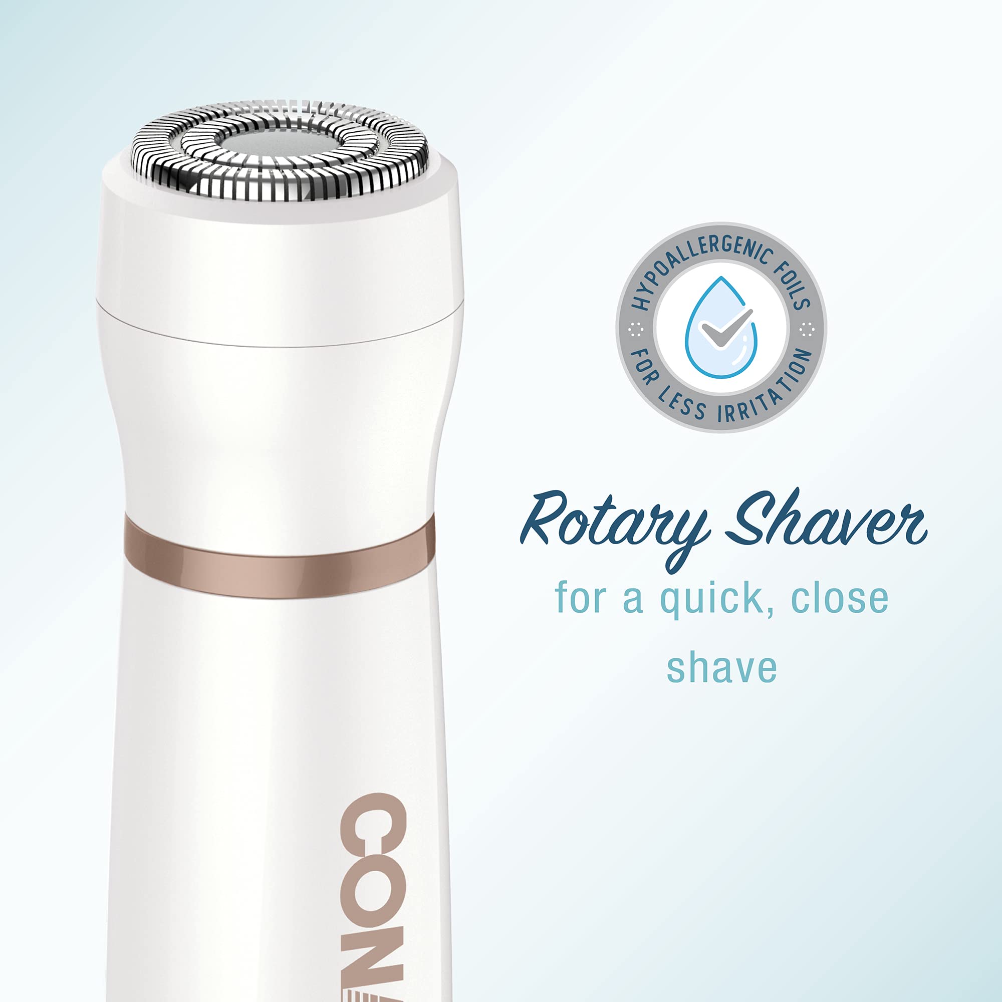 Conair eyebrow trimmer with comb showing precise shaping and defined brows