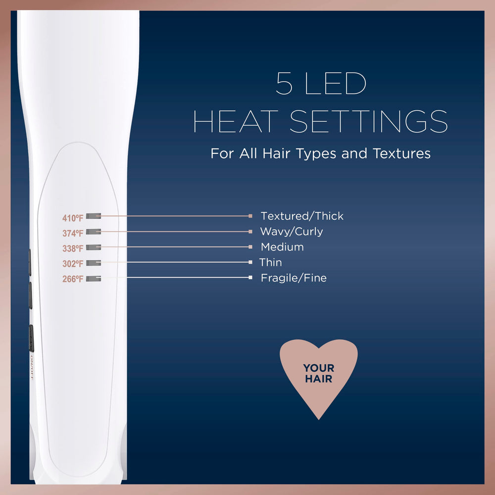 Conair flat iron digital LED controls for precise temperature and safer styling