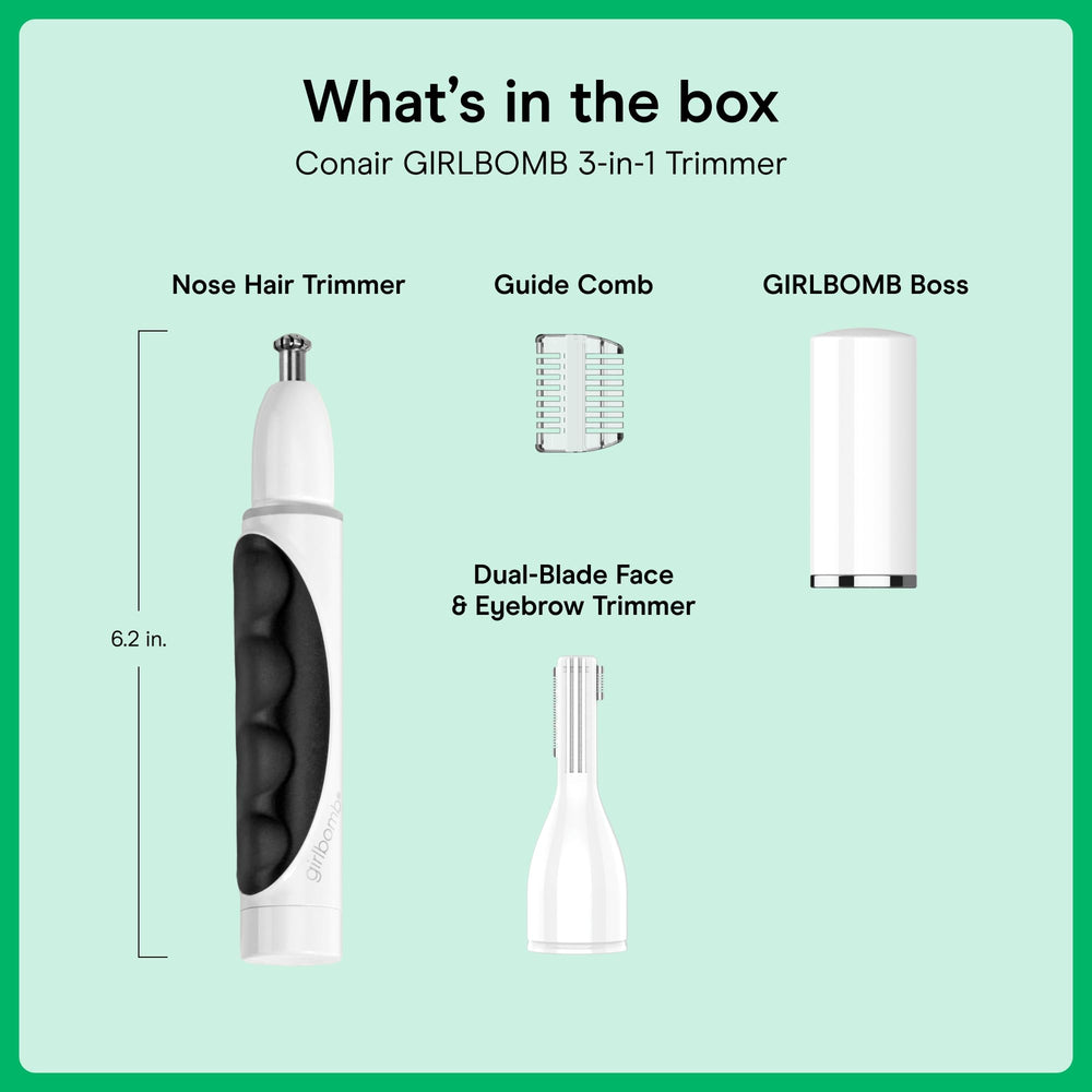 Conair GIRLBOMB side profile highlighting ergonomic design for control