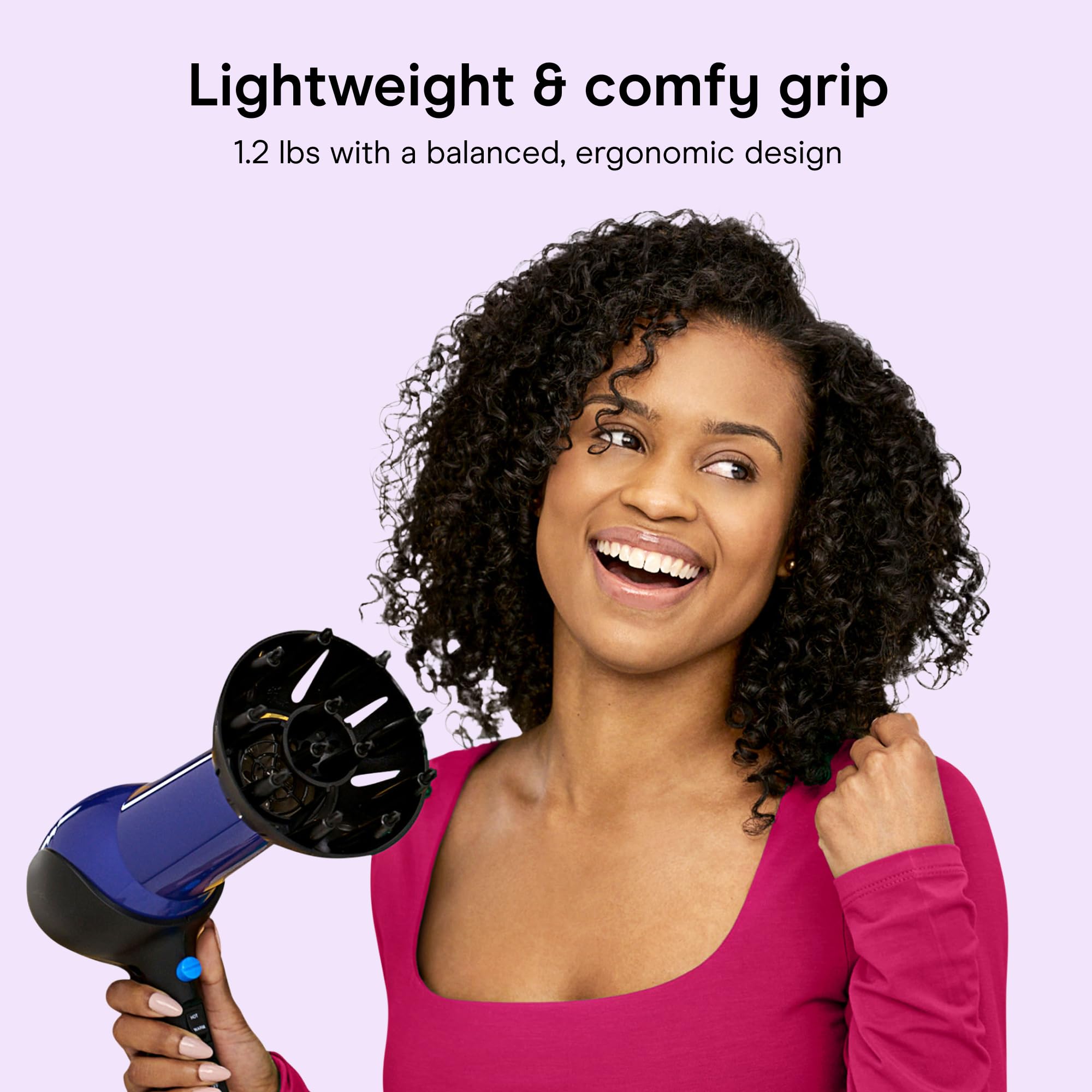 Conair hinged filter back view for easy cleaning and sustained performance benefit