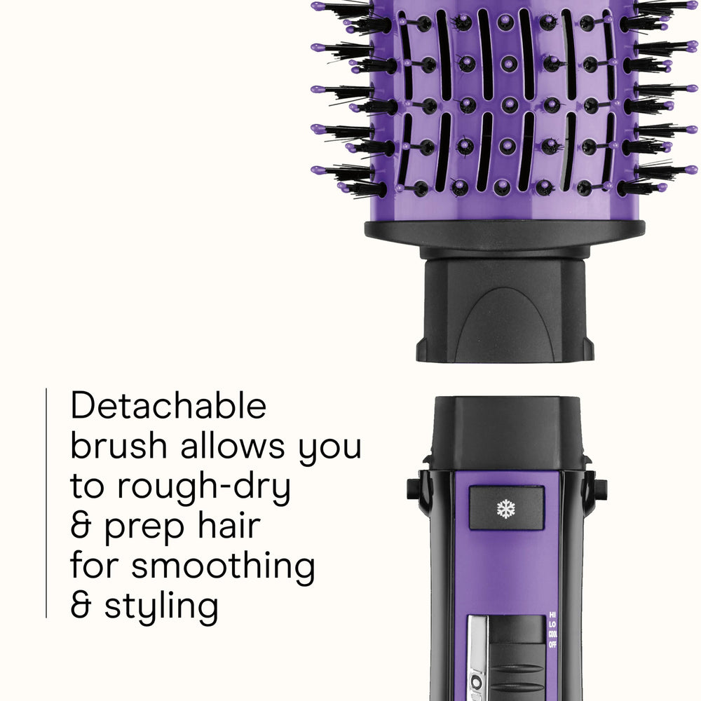Conair INFINITIPRO in use on damp hair speeds drying and styling