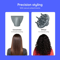 Conair InfinitiPRO concentrator nozzle detail enables precise smoothing and control