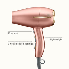 Conair INFINITIPRO side profile showing controls for customizable styling benefits