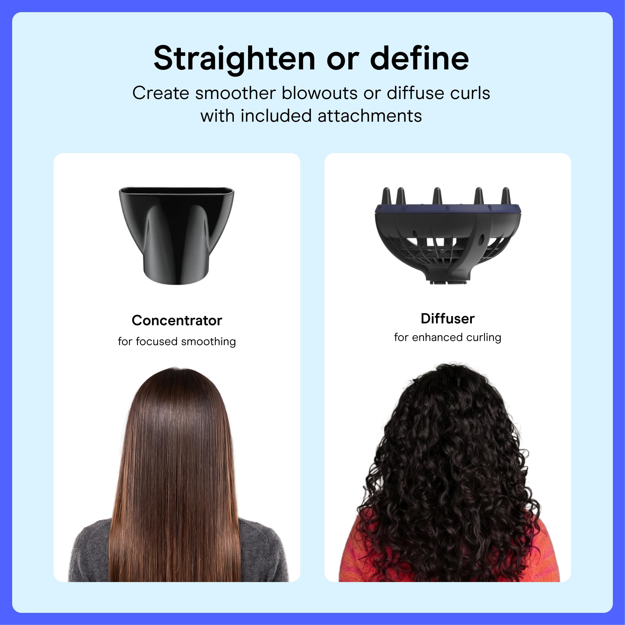 Conair concentrator nozzle detail for precise styling and smoothing benefits