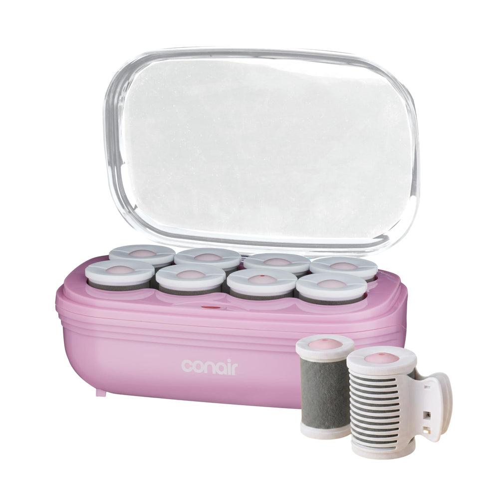 Conair jumbo hot rollers front view showing complete set for voluminous waves