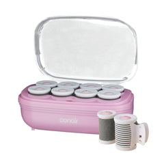 Conair jumbo hot rollers front view showing complete set for voluminous waves