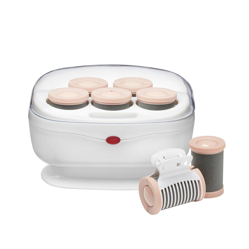 Conair front view of roller set showing components and ready-to-use benefit