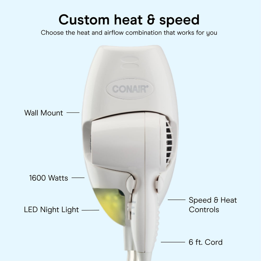 Conair LED night light illuminated for safer nighttime use