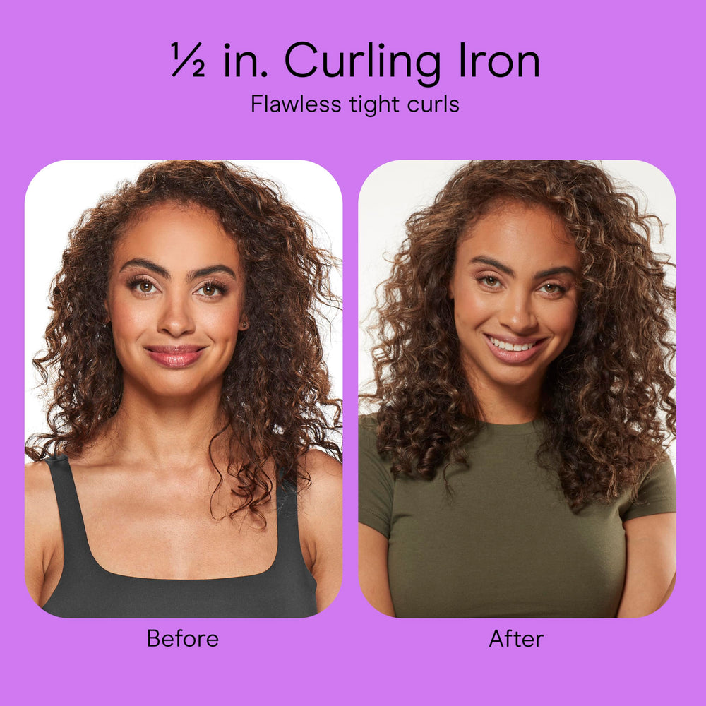 Conair curling iron packaging and included claw clip shown together for unboxing and accessories
