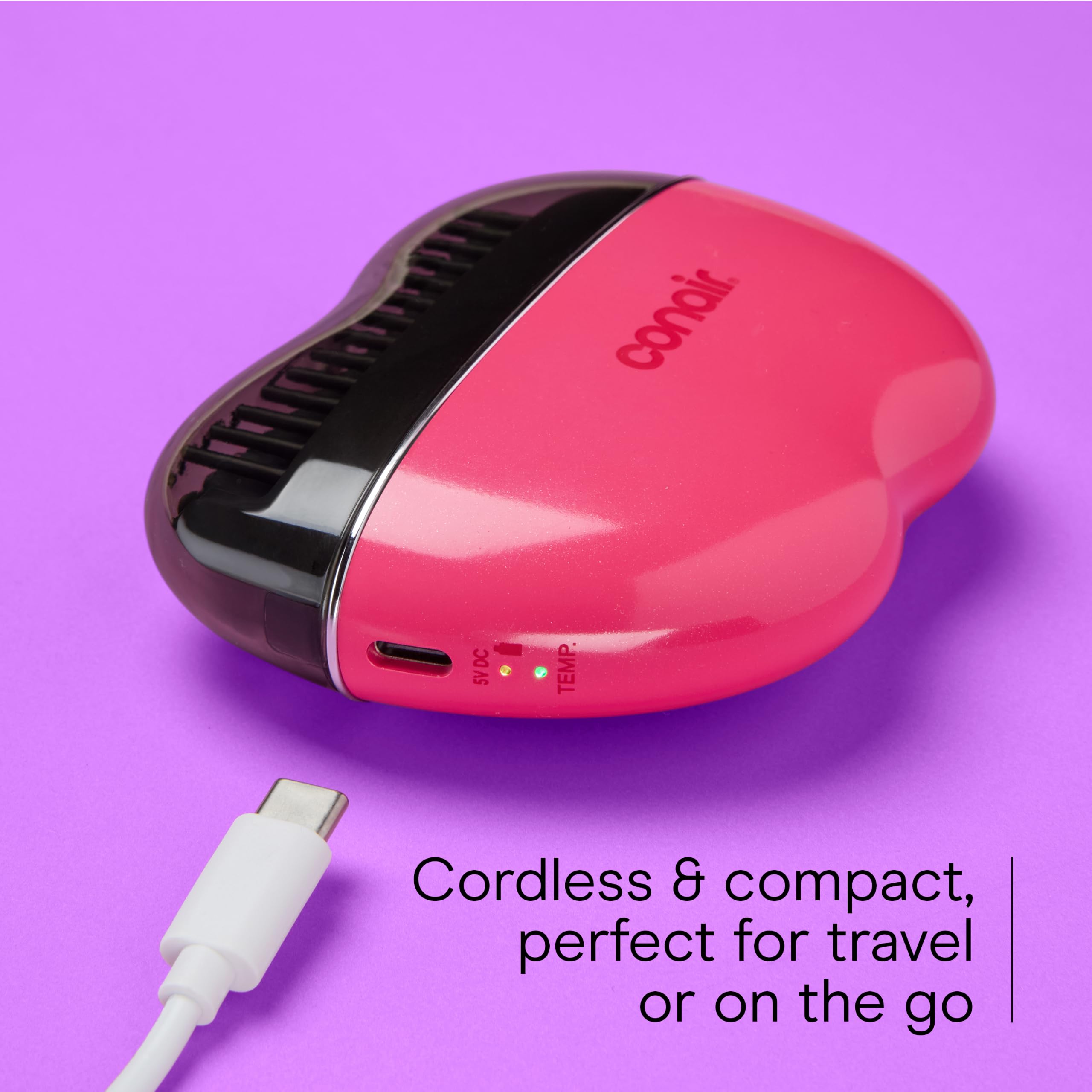 Conair protective cover with brush for safe storage and travel convenience