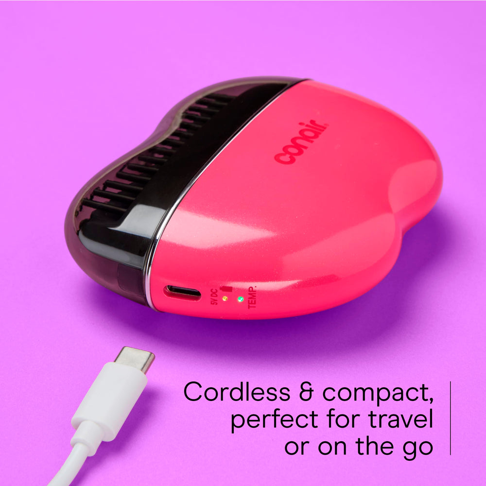 Conair protective cover with brush for safe storage and travel convenience