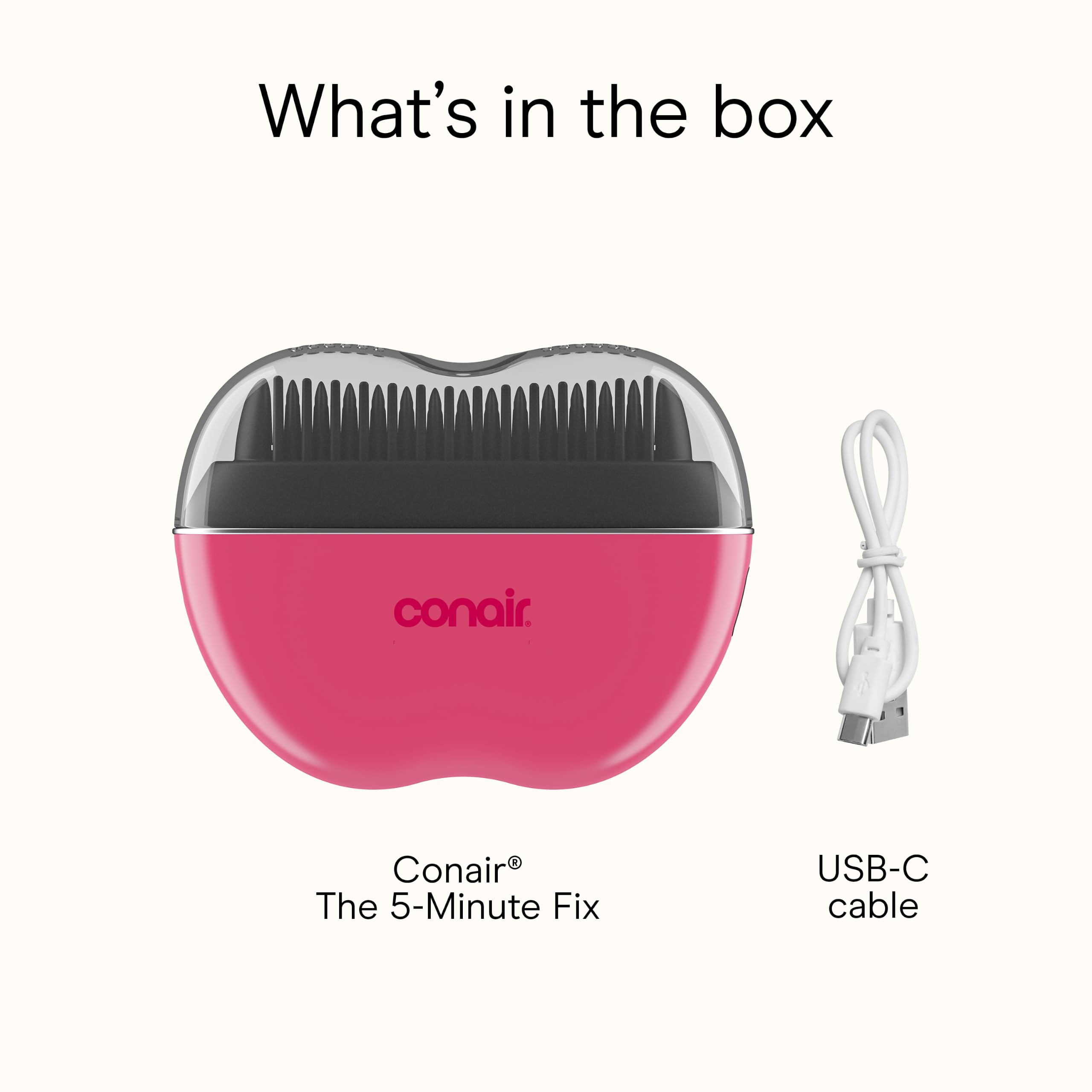 Conair brush inside a purse in lifestyle scene for on‑the‑go styling readiness