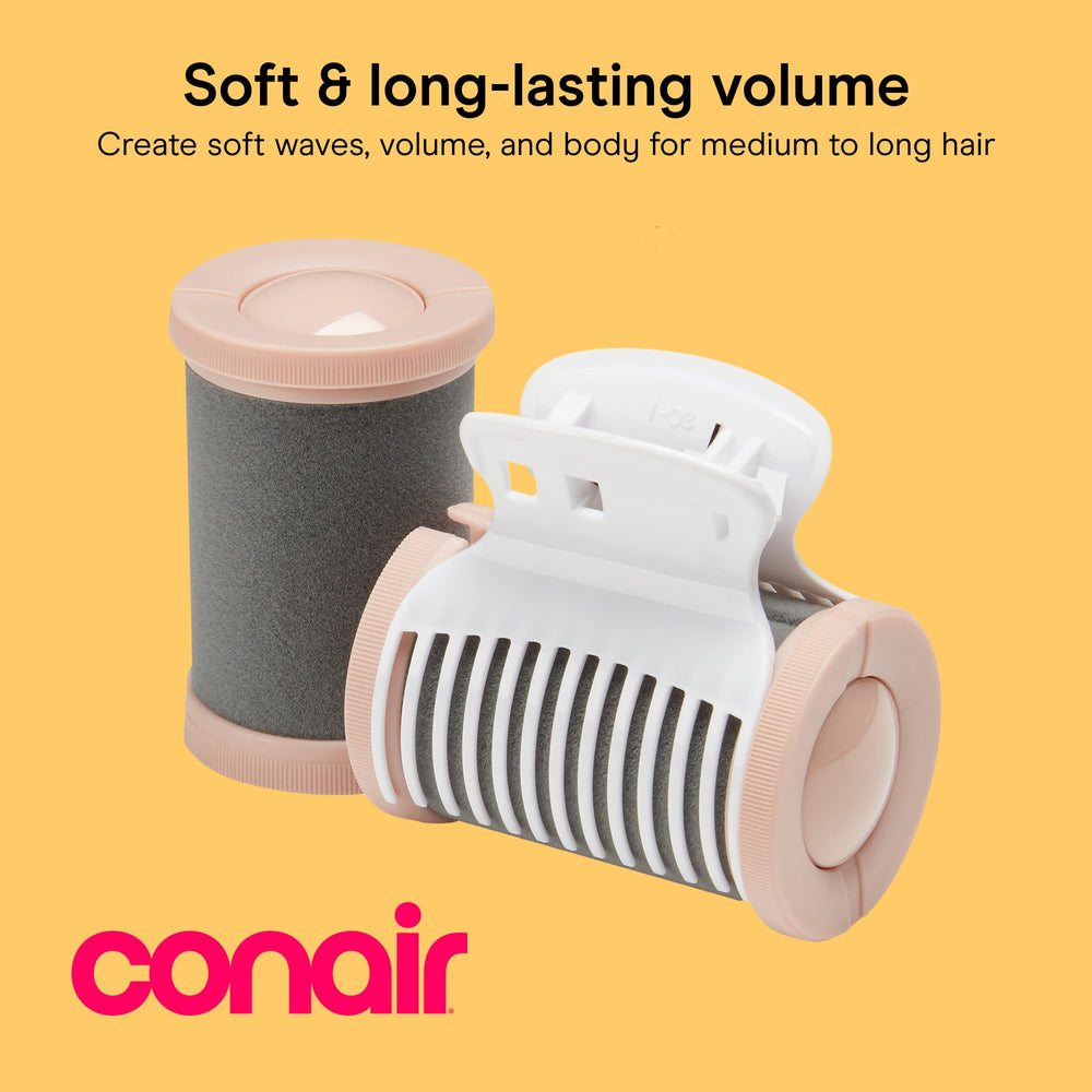 Conair close-up of flocked roller texture protecting hair from hot spots
