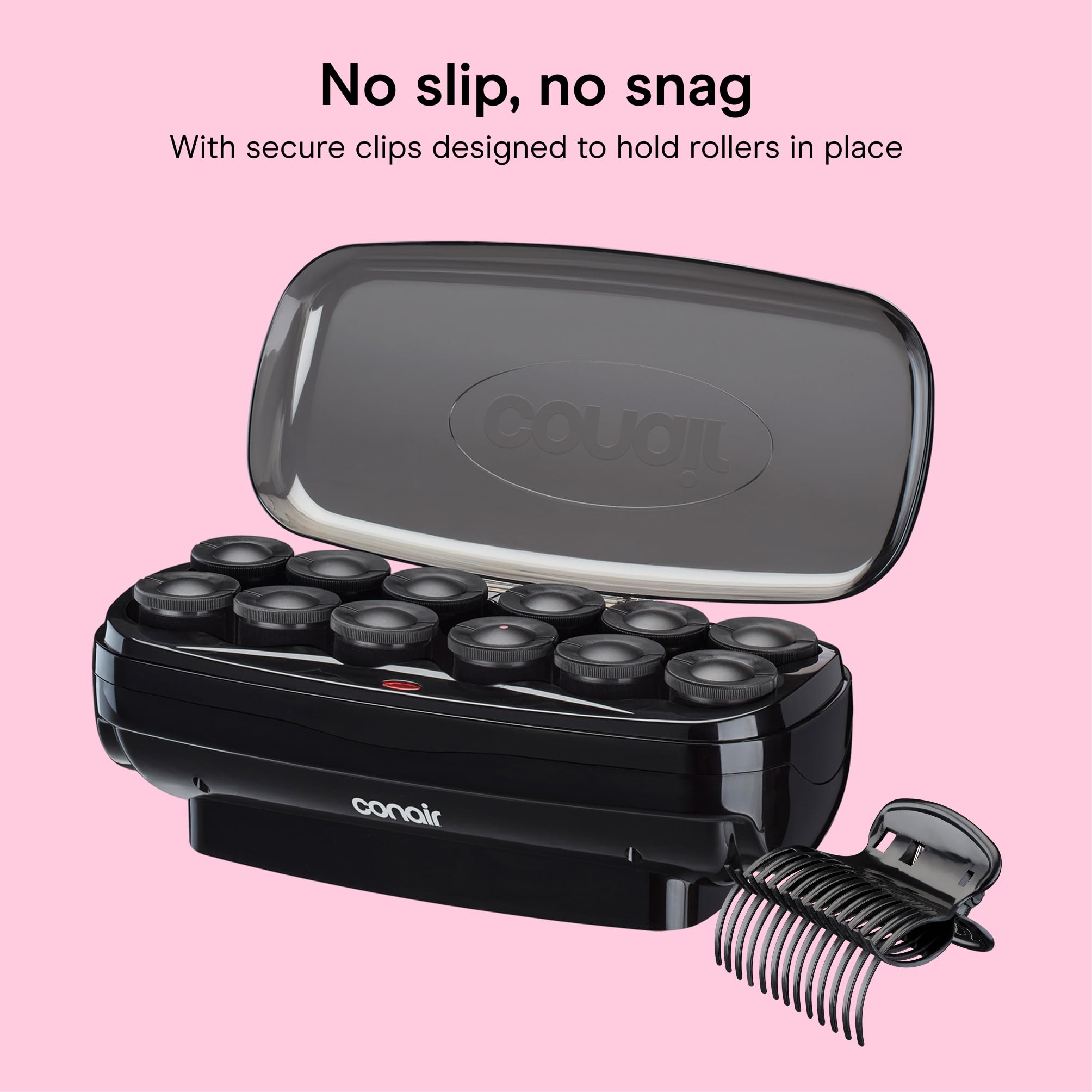 Conair rollers wrapped in hair demonstrating easy at-home styling benefit