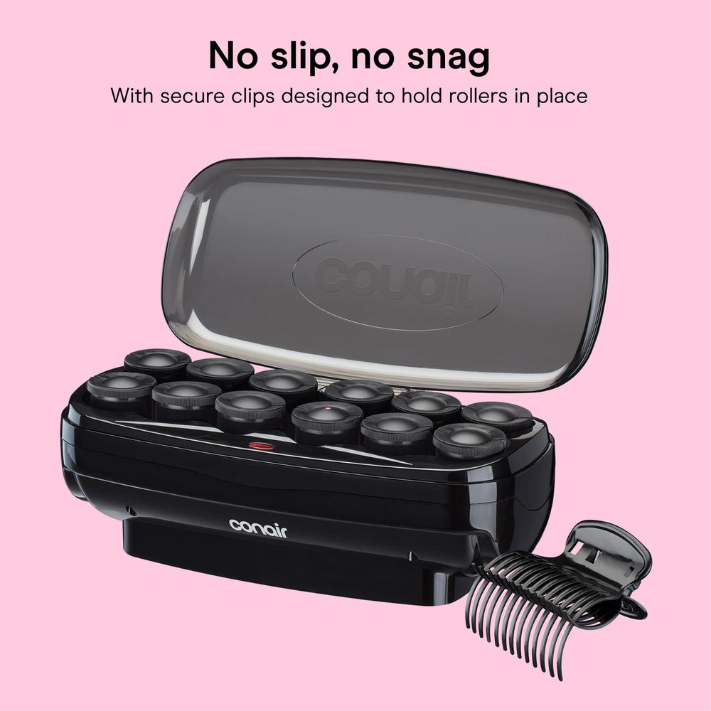 Conair rollers wrapped in hair demonstrating easy at-home styling benefit