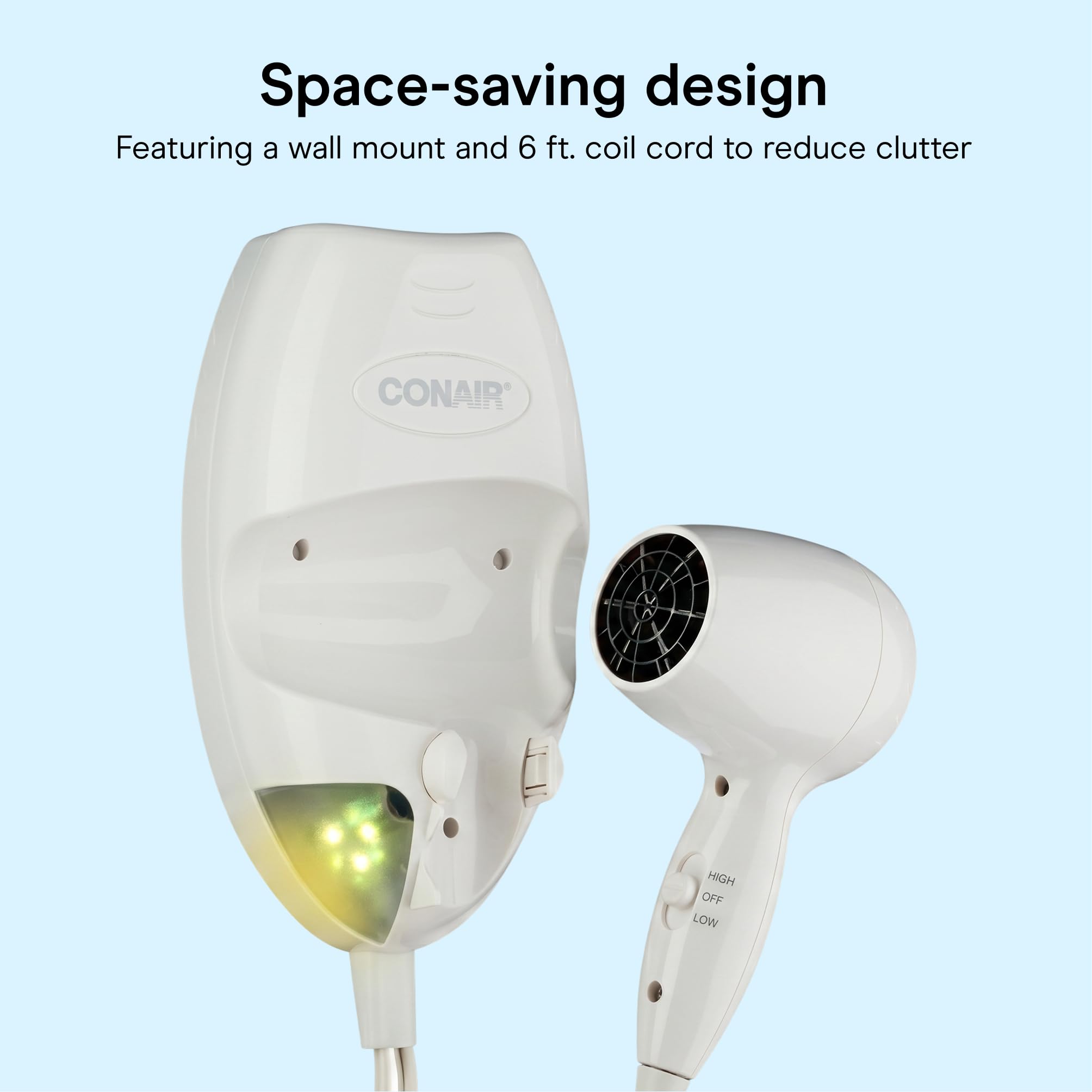Conair nozzle and airflow vents close-up for consistent styling benefit