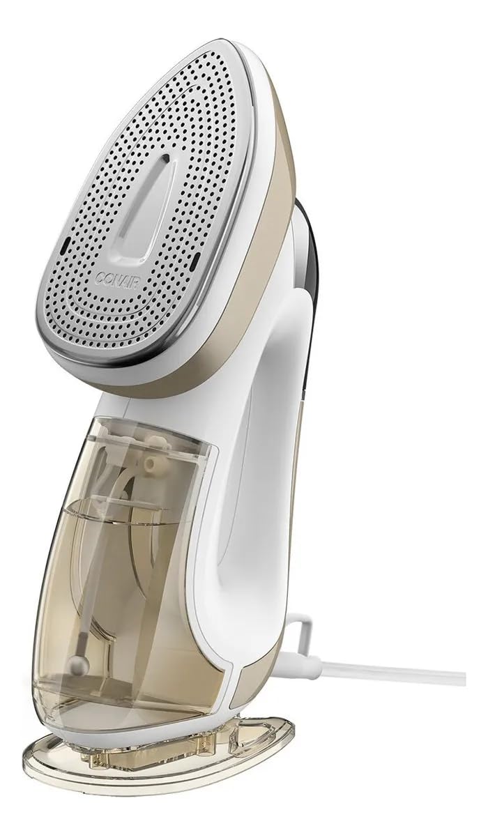 Conair steamer and iron in a bedroom setting showing ready-to-use convenience