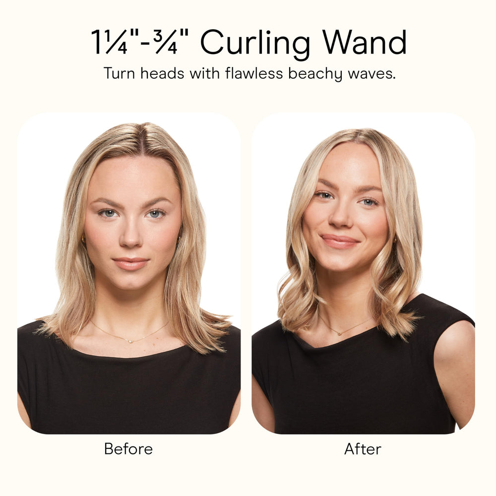 Conair finished beachy waves on model showing texture and long-lasting hold