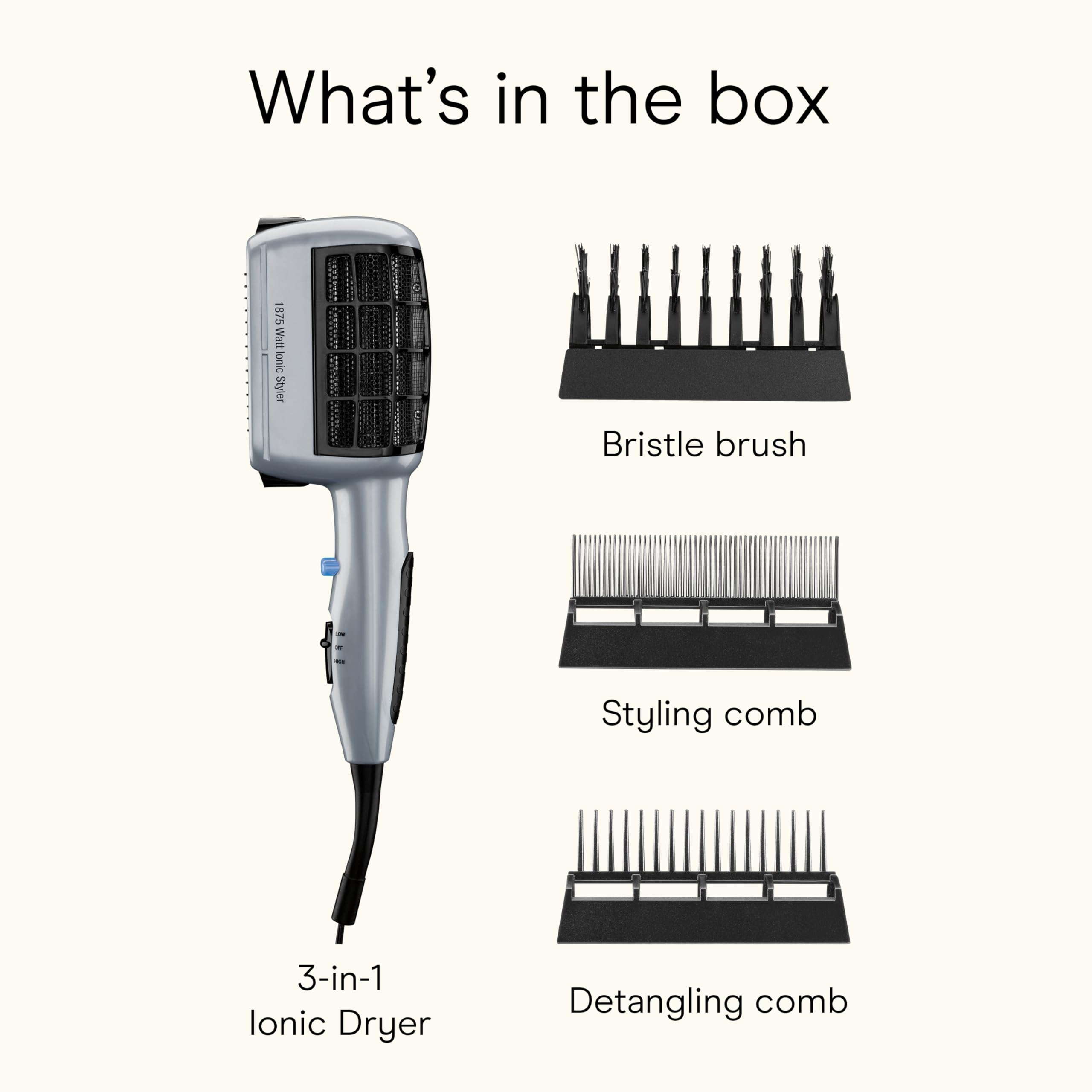 Conair travel-ready dual-voltage labeling for worldwide use convenience