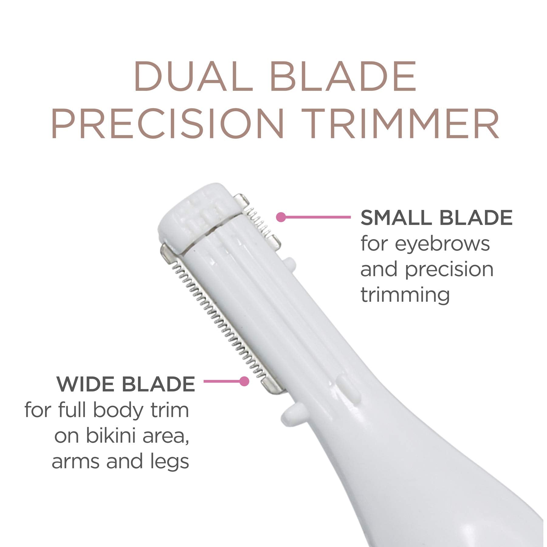 Conair wide blade detail demonstrating smooth coverage for bikini and legs