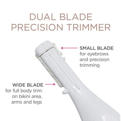 Conair wide blade detail demonstrating smooth coverage for bikini and legs
