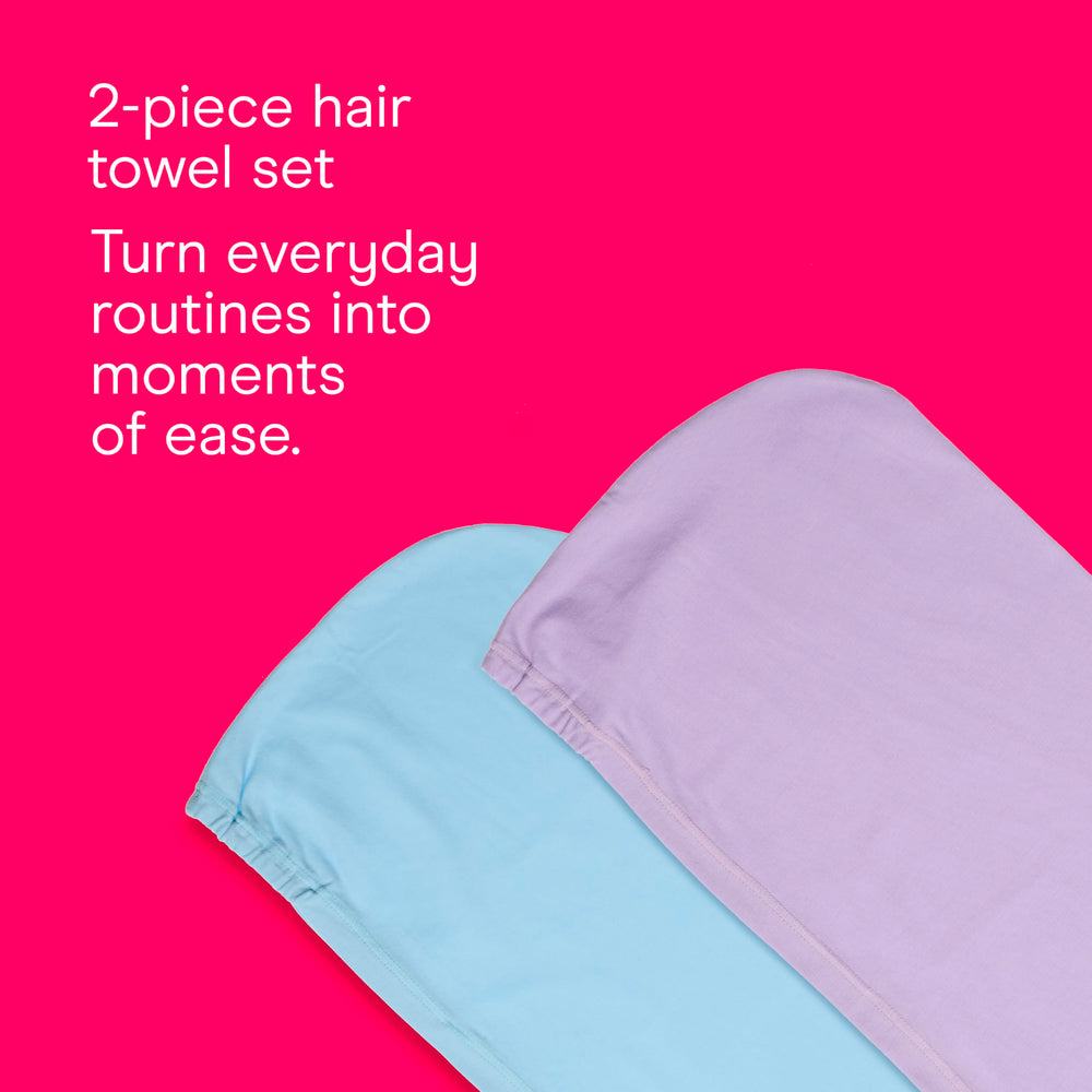 Conair towel twist-and-stay demo illustrating secure, slip-free hold