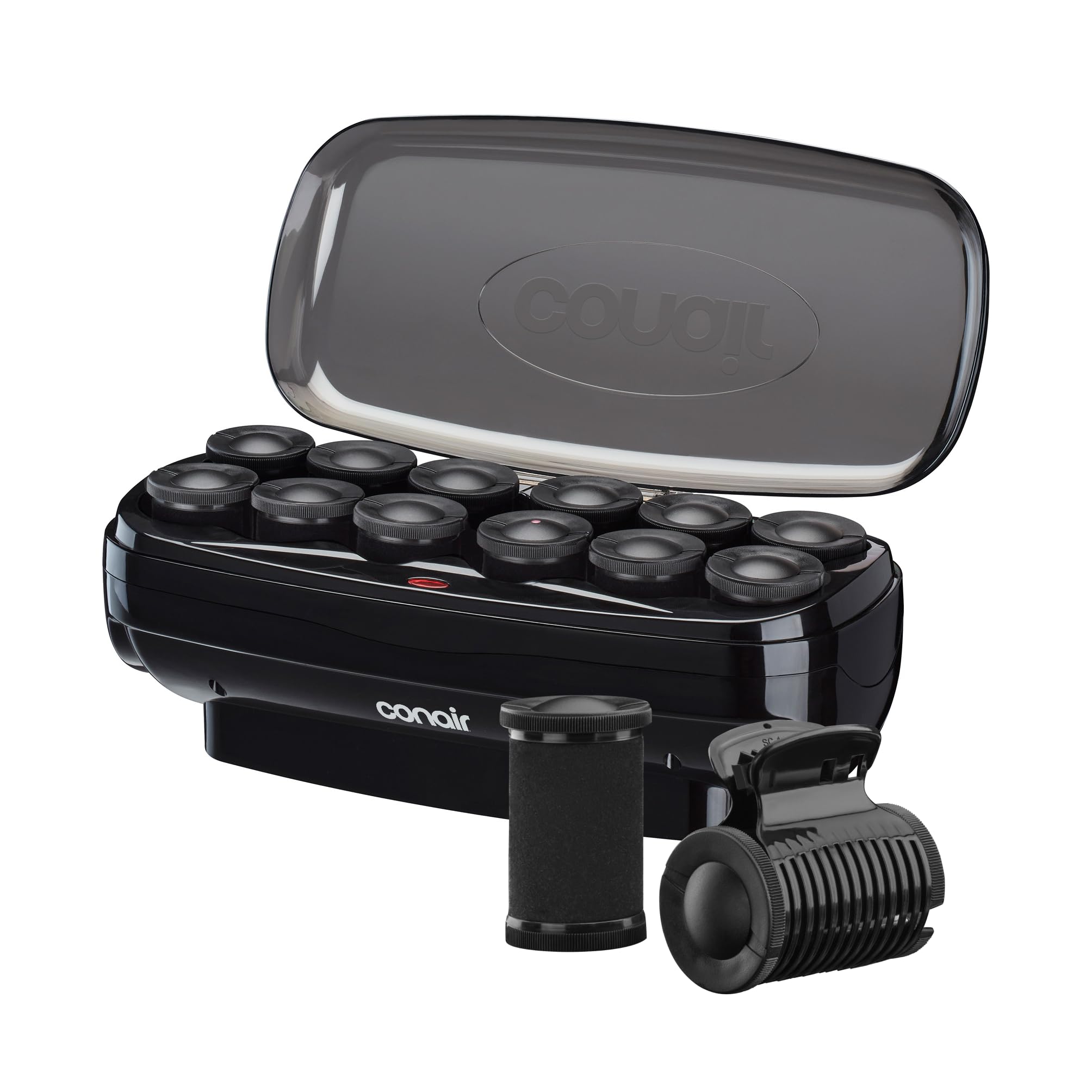 Conair front view of boxed jumbo hot rollers showing full kit benefit