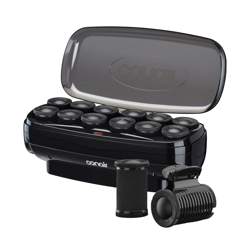 Conair front view of boxed jumbo hot rollers showing full kit benefit