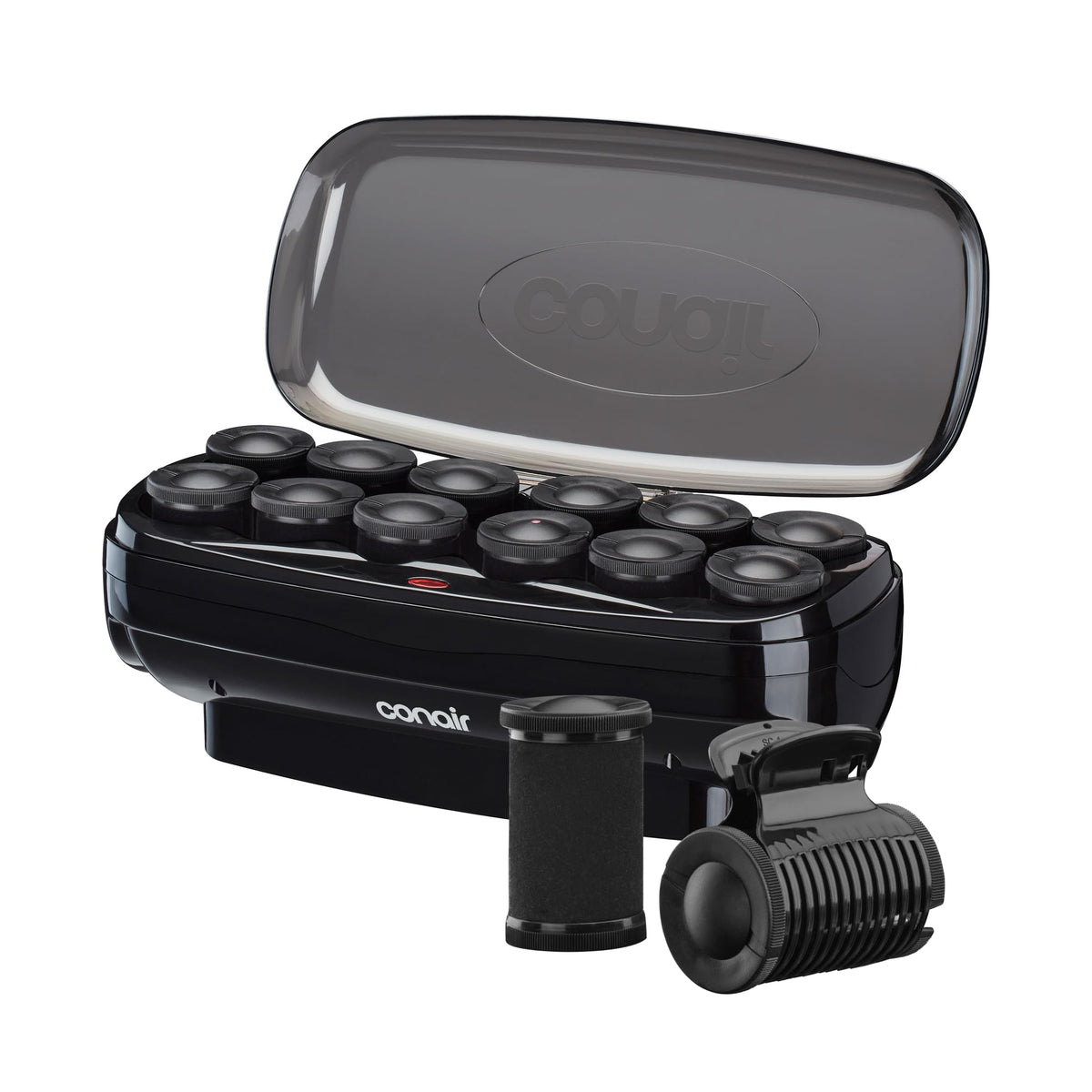 Conair front view of boxed jumbo hot rollers showing full kit benefit