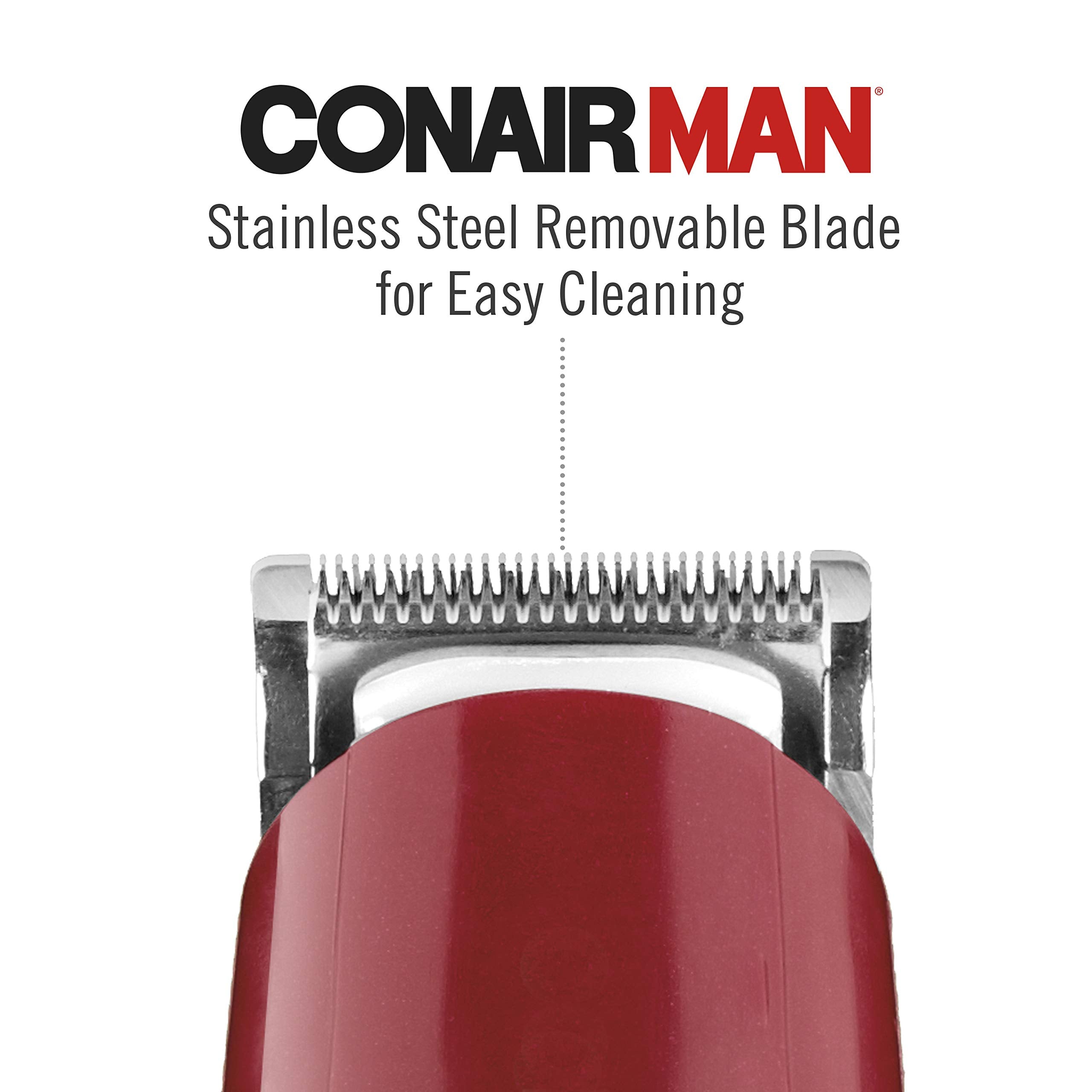 ConairMAN nose and ear attachment displayed for safe precise grooming